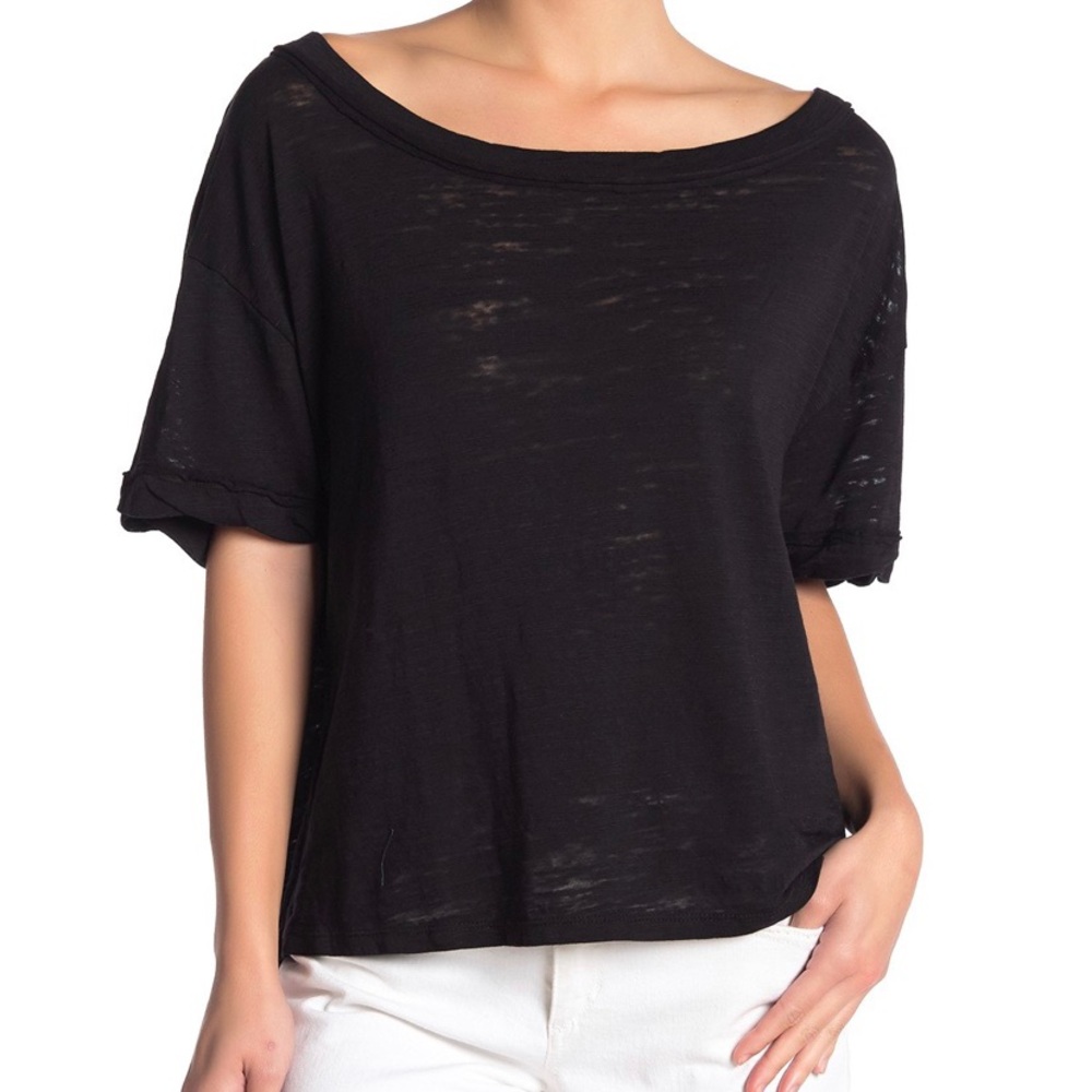 COPY - Free people viola open back tee.